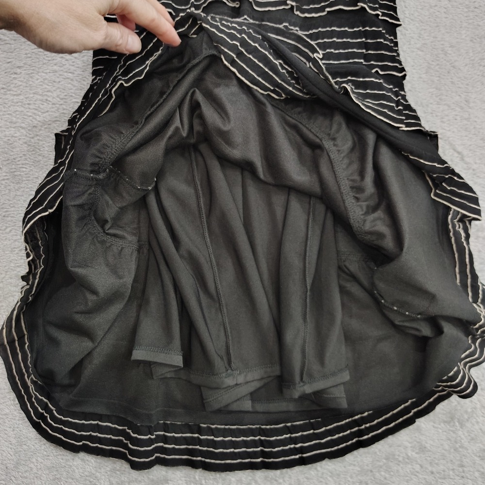 Max Studio Ruffle Layered Mesh Tiered Babydoll Mini Dress Small Fairy Grunge - Picture 8 of 8